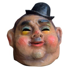 Vintage Oliver Hardy Theater Papier Mâché Kopf / Maske