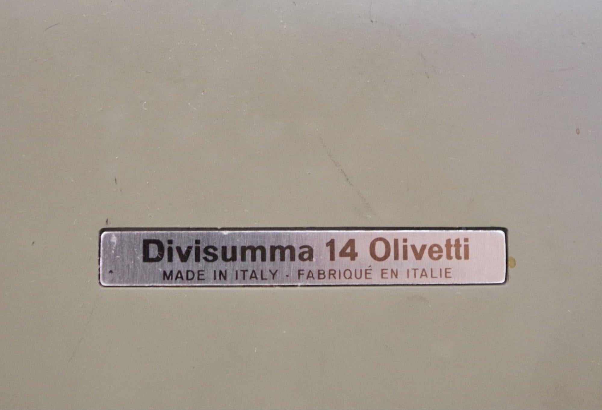 Calculadora vintage Olivetti Divisumma 14 - Obra maestra mecánica icónica de los años 40 en venta 2