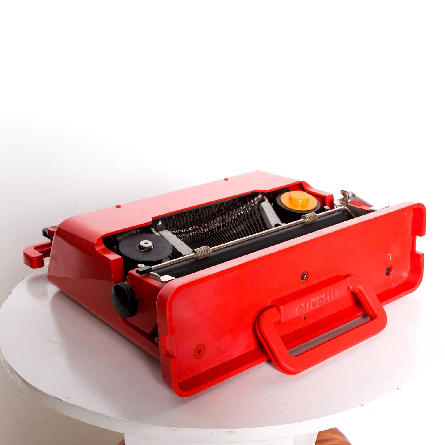 Late 20th Century Vintage Olivetti RED Valentine Typewriter by Ettore Sottsass Memphis