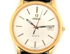 Vintage Omega 1342 Mens Wrist Watch 7 Jewels Unadjusted Quartz Chronograph