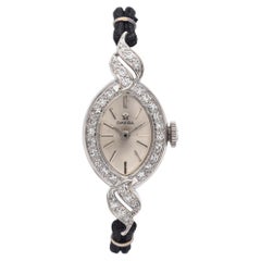 Vintage Omega 14K Gold Diamond Ladies Bracelet Watch