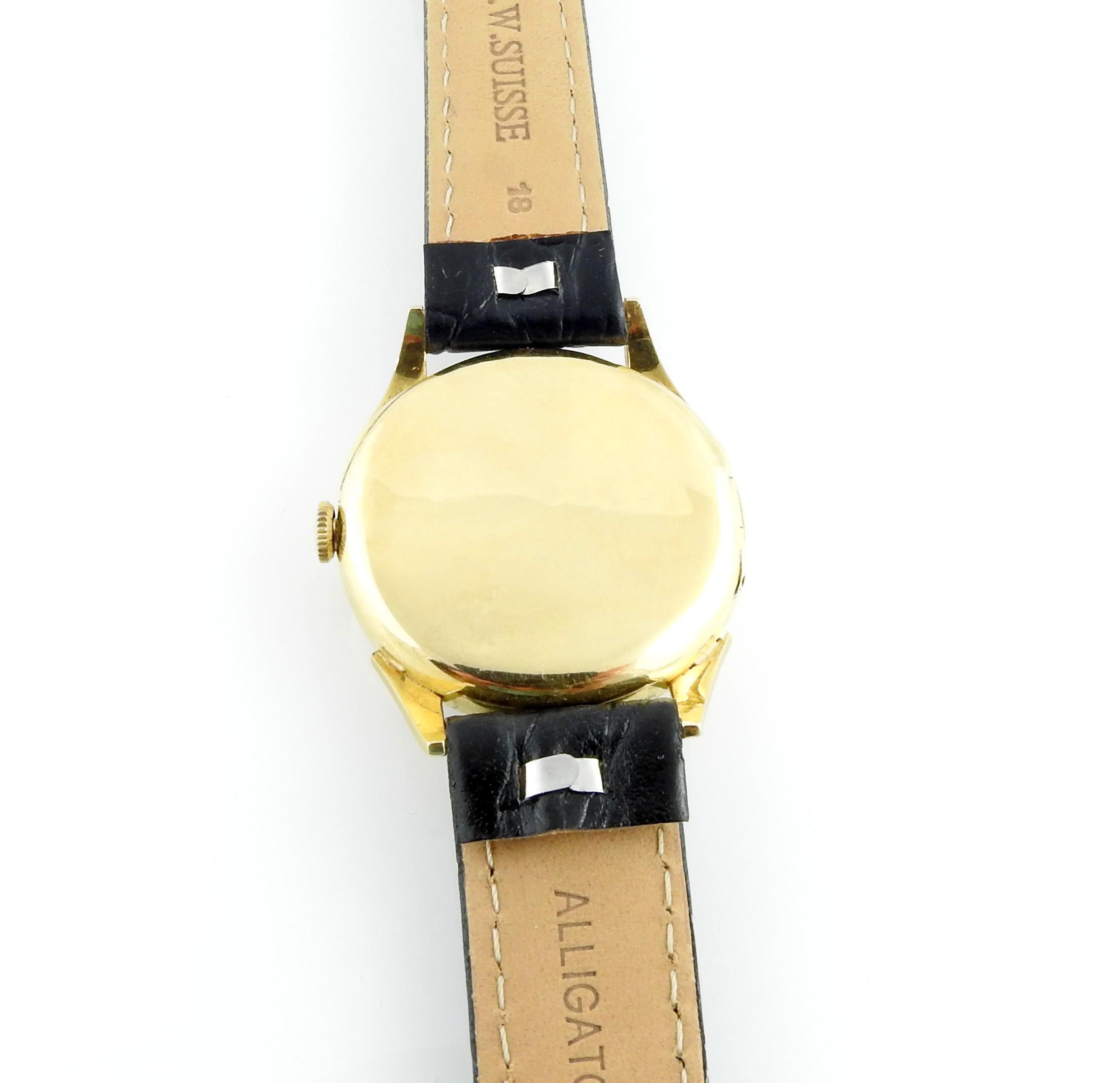 Vintage Omega 18K Yellow Gold Automatic Men's Watch White Dial 1