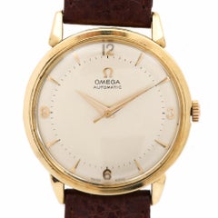 Vintage Omega 18 Karat Gold Cal.501 20j Automatic circa 1956 in Original Box
