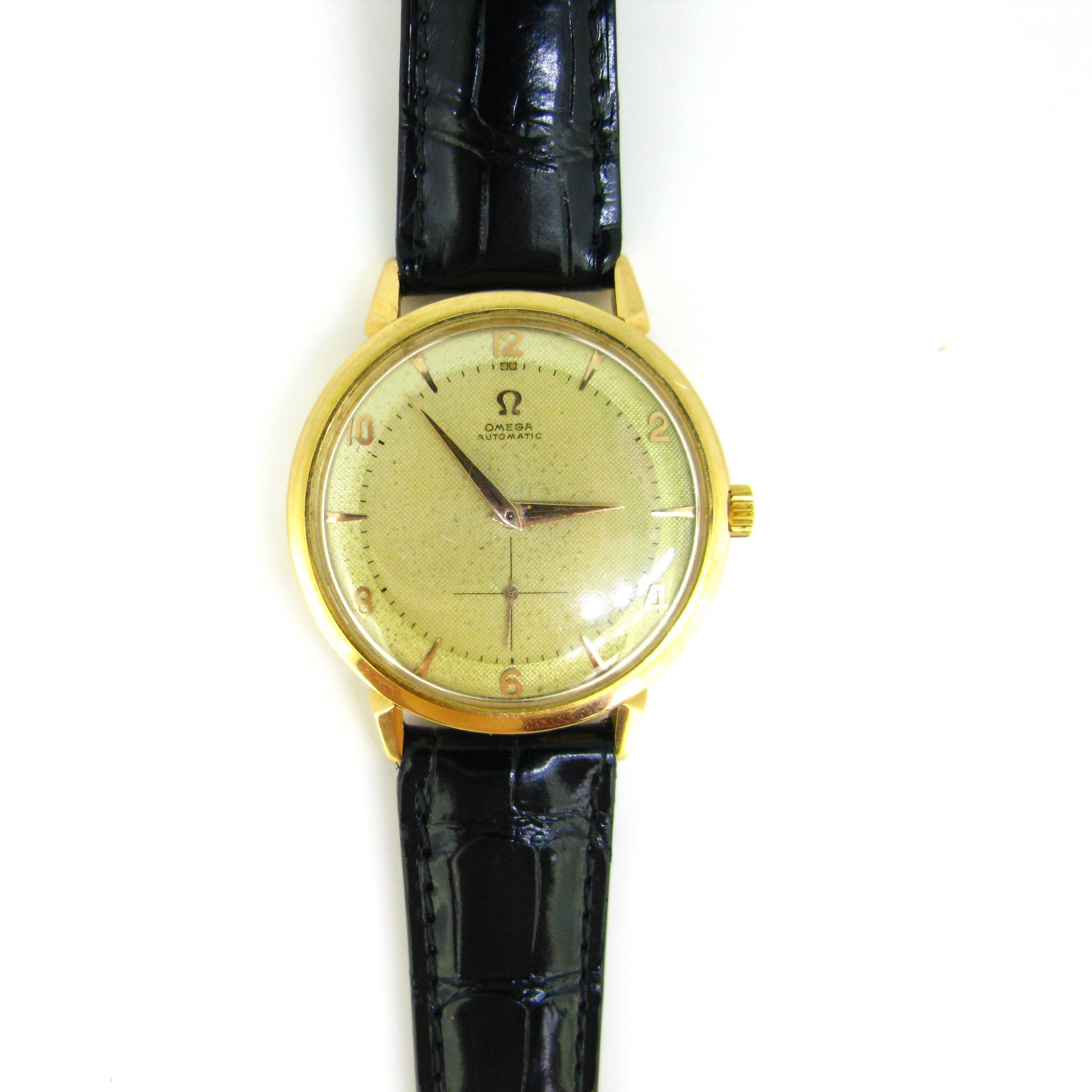 omega gold watch mens