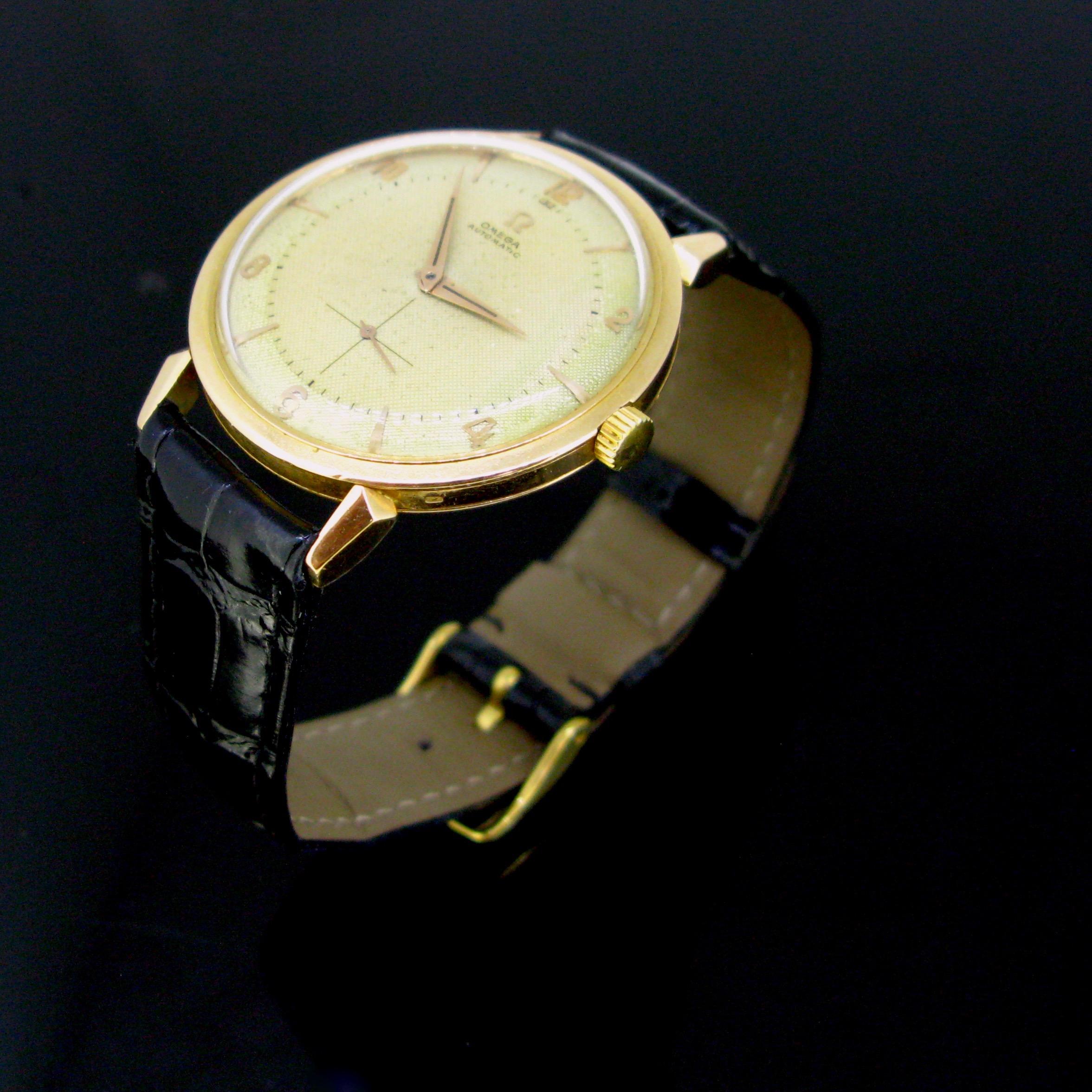 omega gold watch vintage