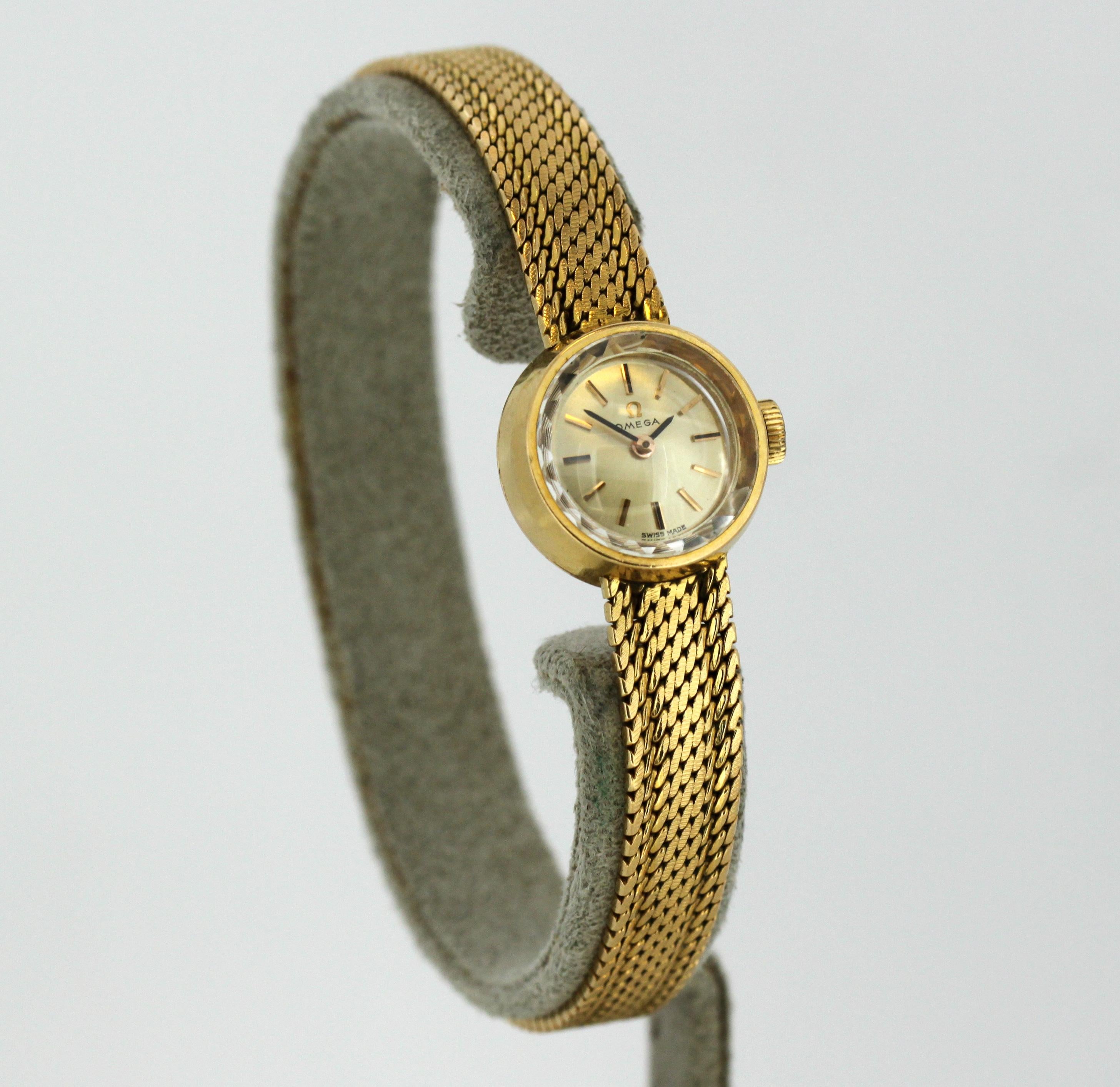 omega gold ladies watch 1960s