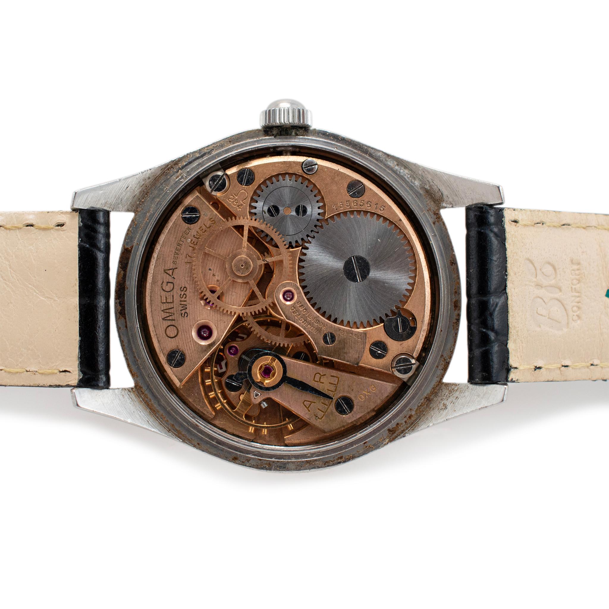Omega 34MM 284 montre vintage à remontage manuel en acier inoxydable 2