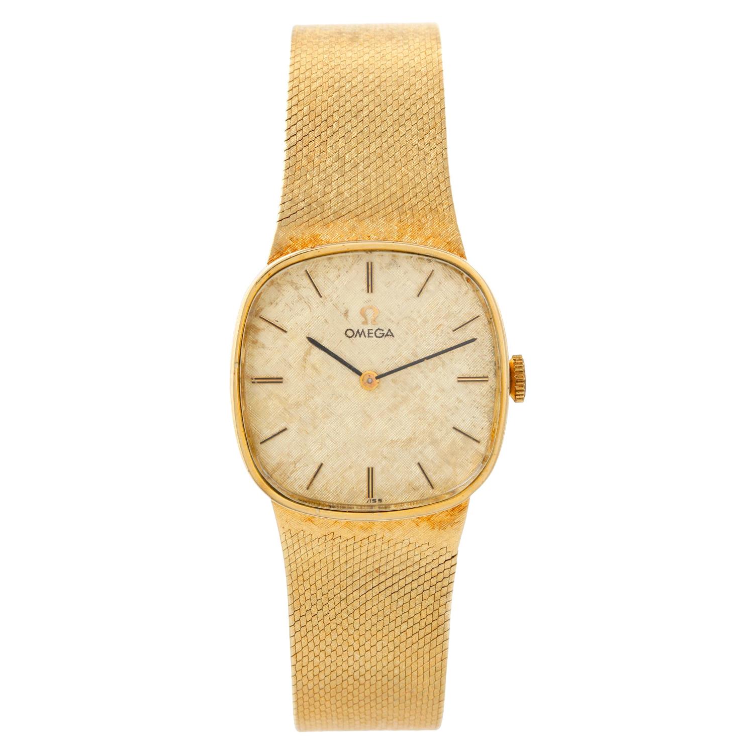 omega 14kt gold watch