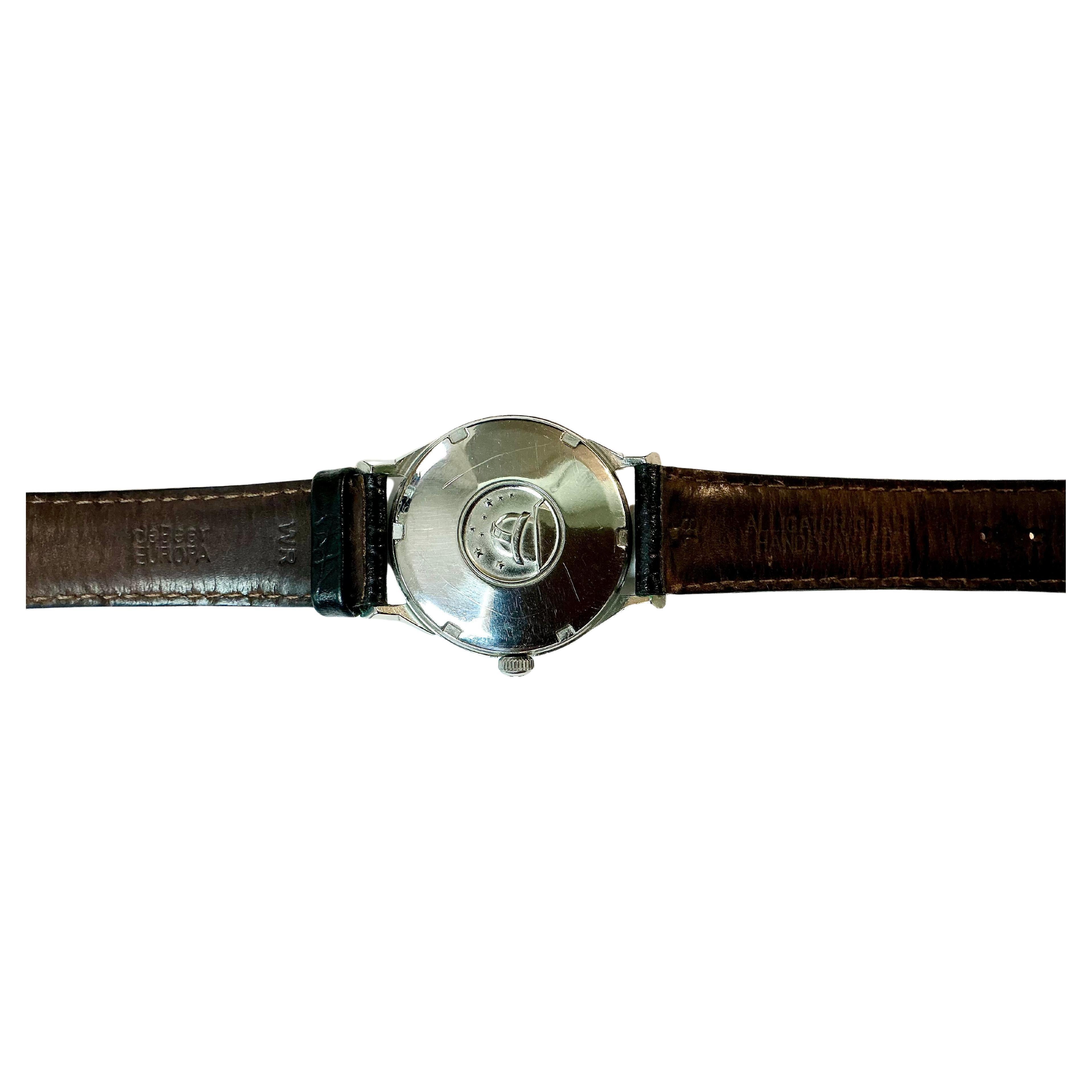 Vintage Omega Black Dial Constellation Watch For Sale 1