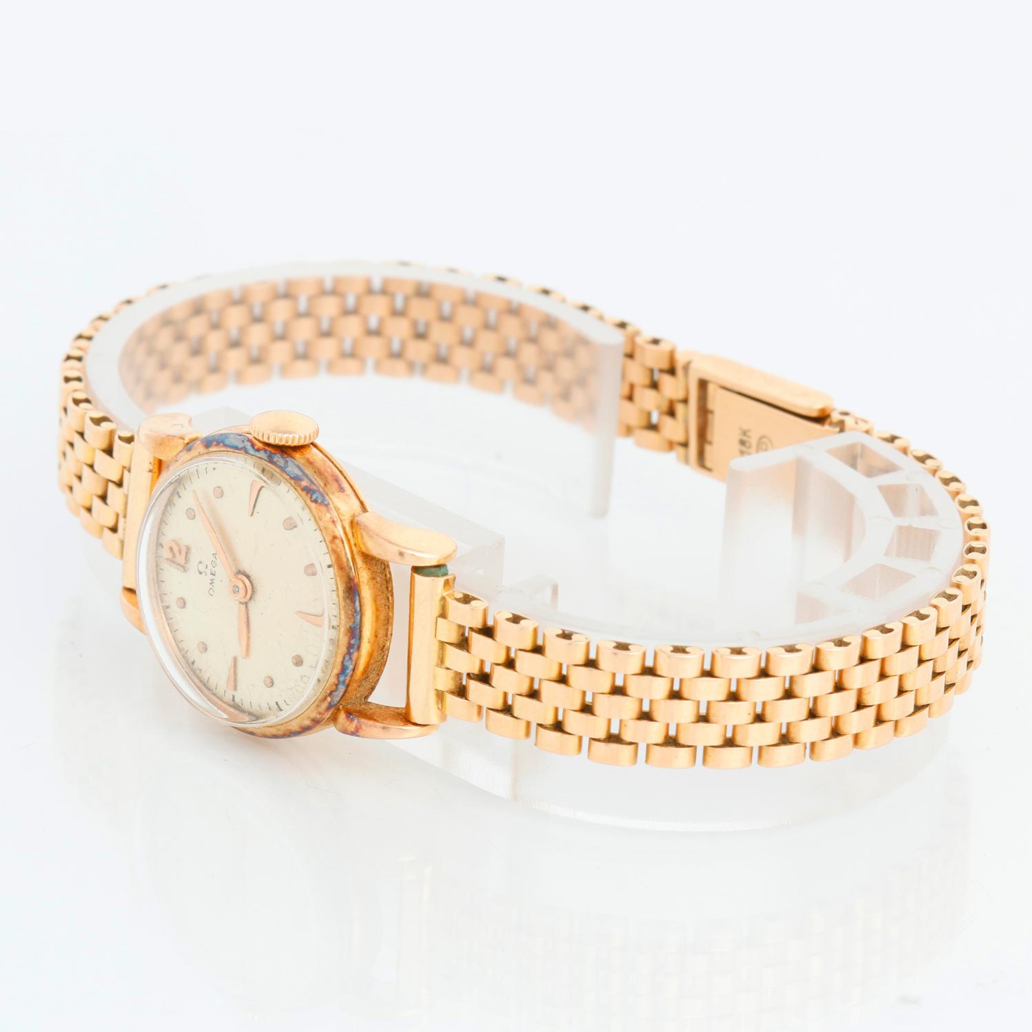 Vintage Omega Classic 18K Roségold Damenuhr, Vintage 2