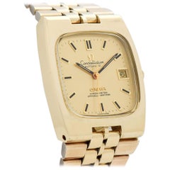 Retro Omega Constellation 14 Karat Yellow Gold Filled Watch with Bracelet 1971