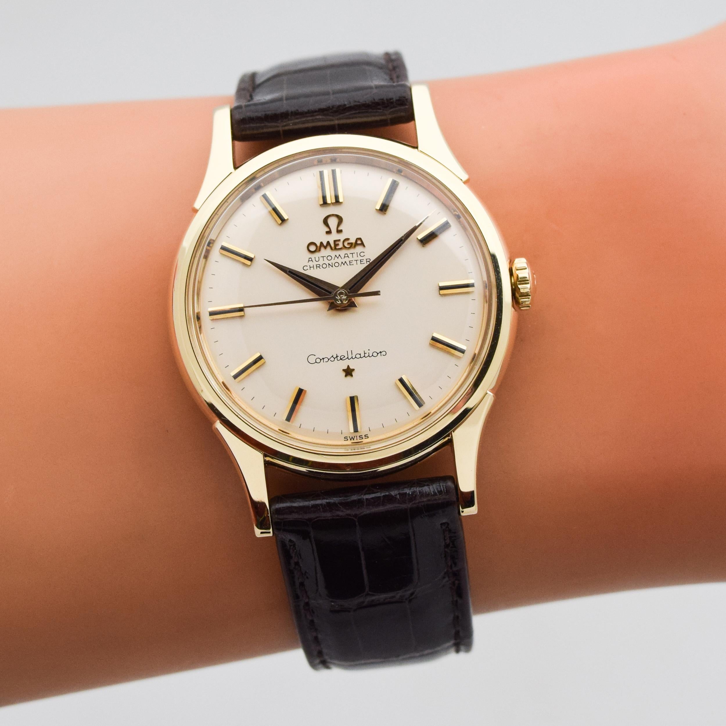 Vintage Omega Constellation 14K Yellow Gold Watch, 1961 3