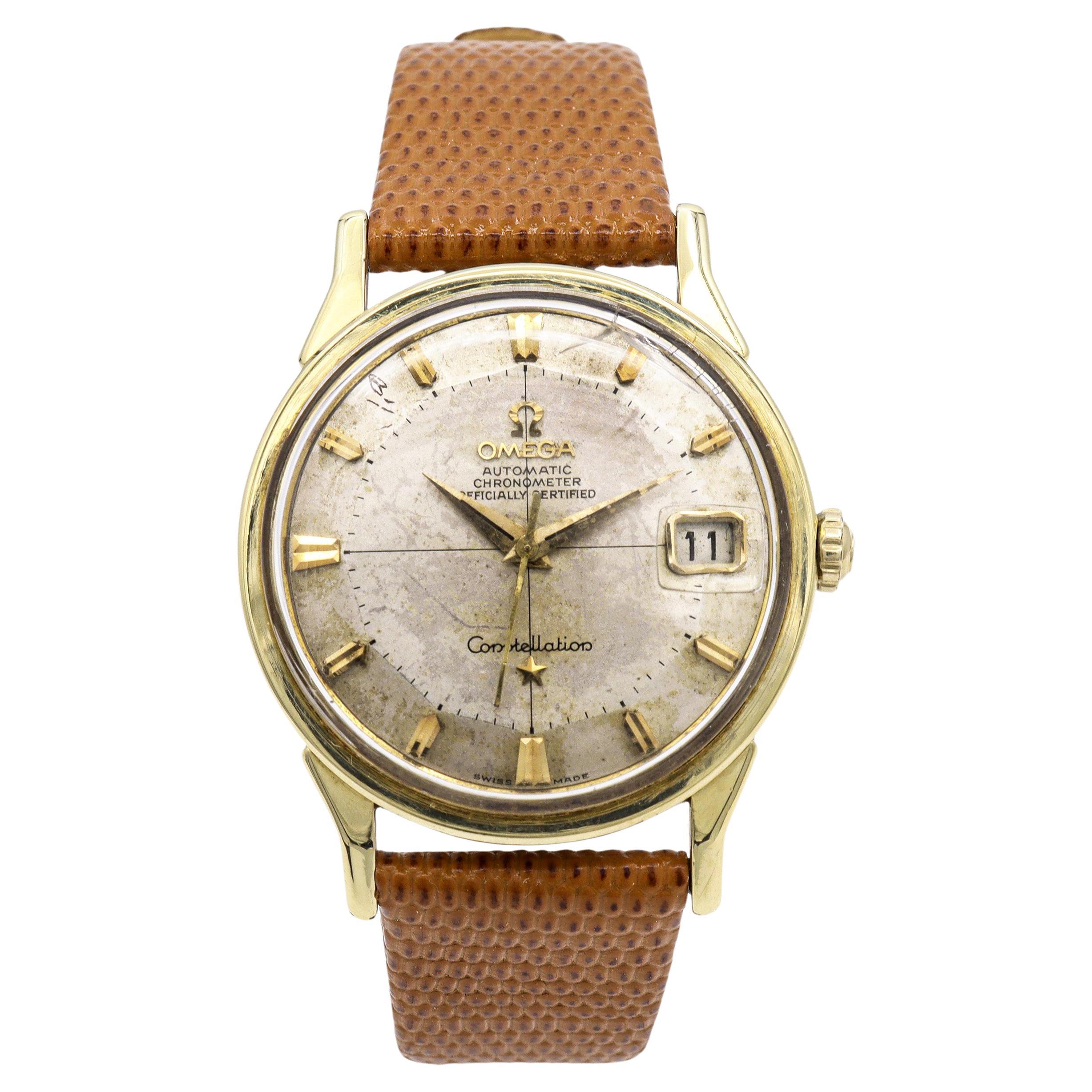 Vintage Omega Constellation Automatic Chronometer Pie Pan Dial Watch