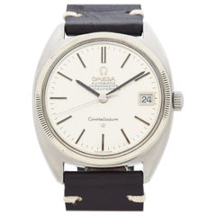 Vintage Omega Constellation C-Shaped Stainless Steel Watch, 1966