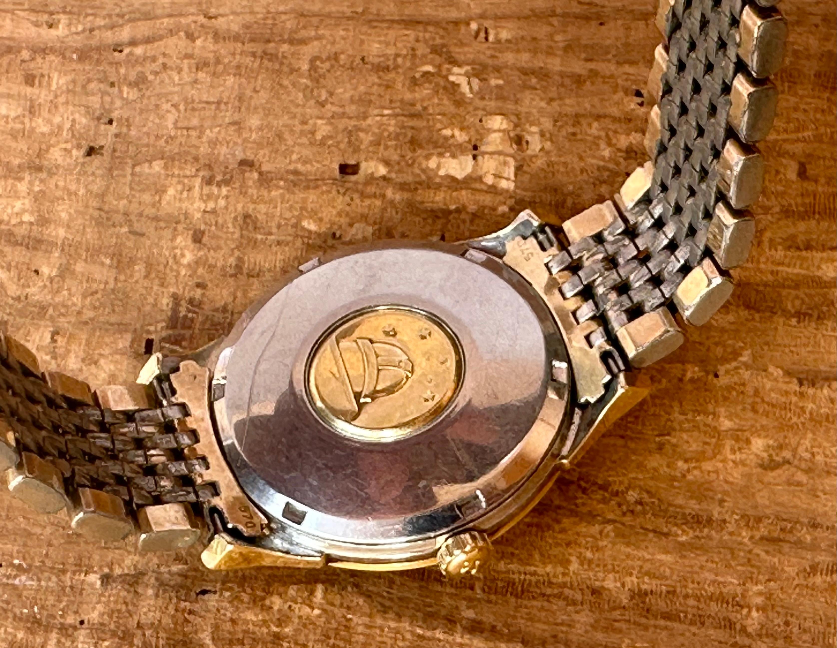 35mm omega constellation pie pan in 14k yellow gold