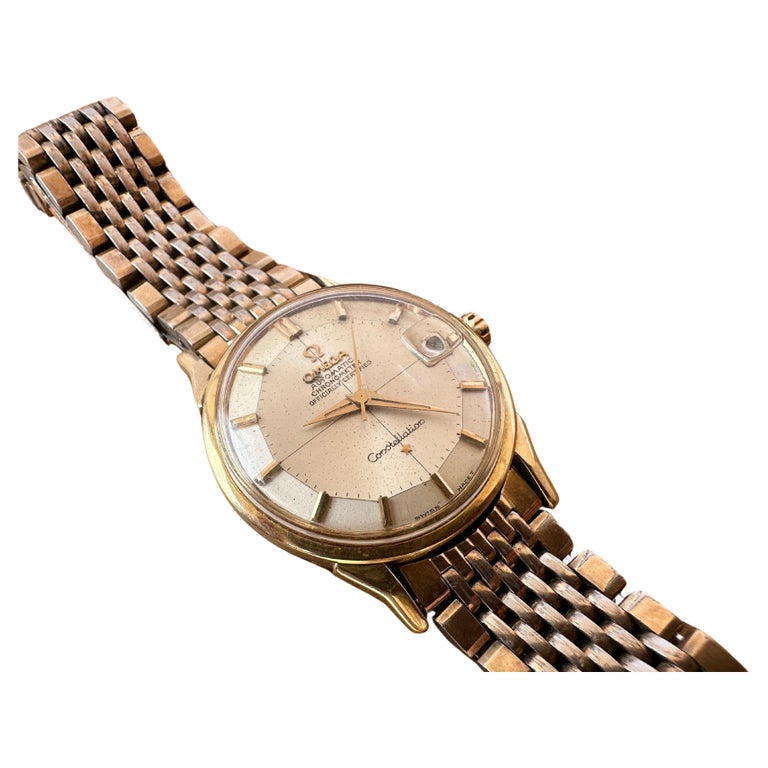 Vintage Omega Constellation Pie Pan Dog Legs with Crosshair Watch