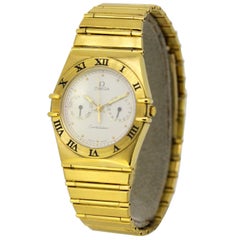 Vintage Omega Constellation Quartz Wristwatch Set in Full 18 Karat Gold