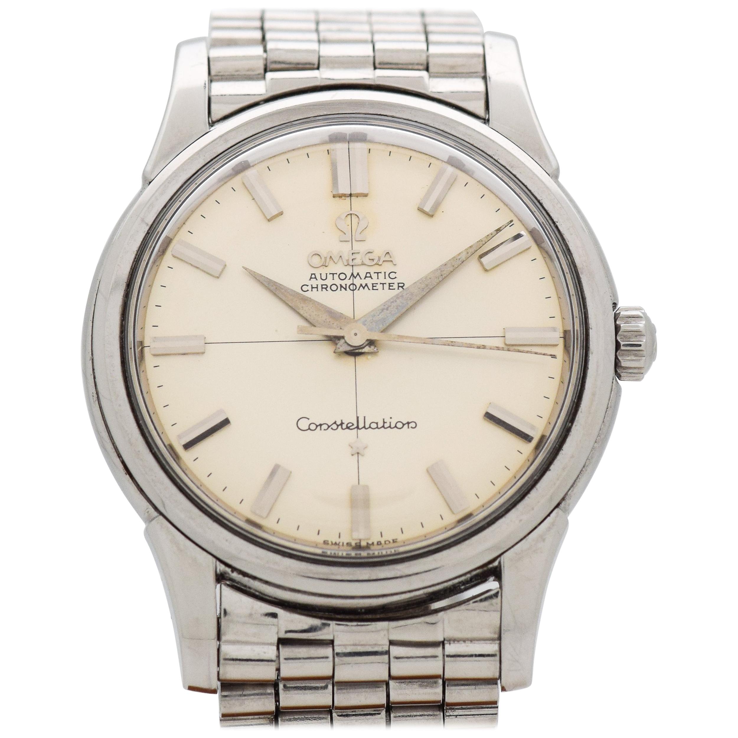 Vintage Omega Constellation Reference 14381-11-SC Stainless Steel Watch, 1961