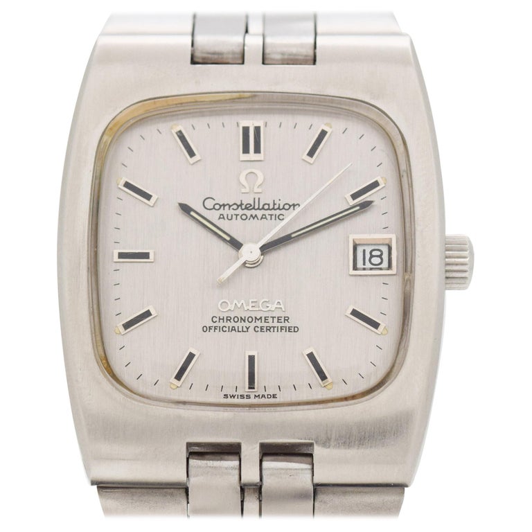 Vintage Omega Constellation Stainless Steel Watch, 1973 For Sale at 1stDibs