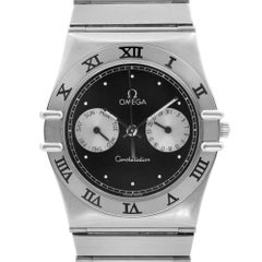 Vintage Omega Constellation Steel Day-Date Black Dial Mens Watch 396.1070/1080