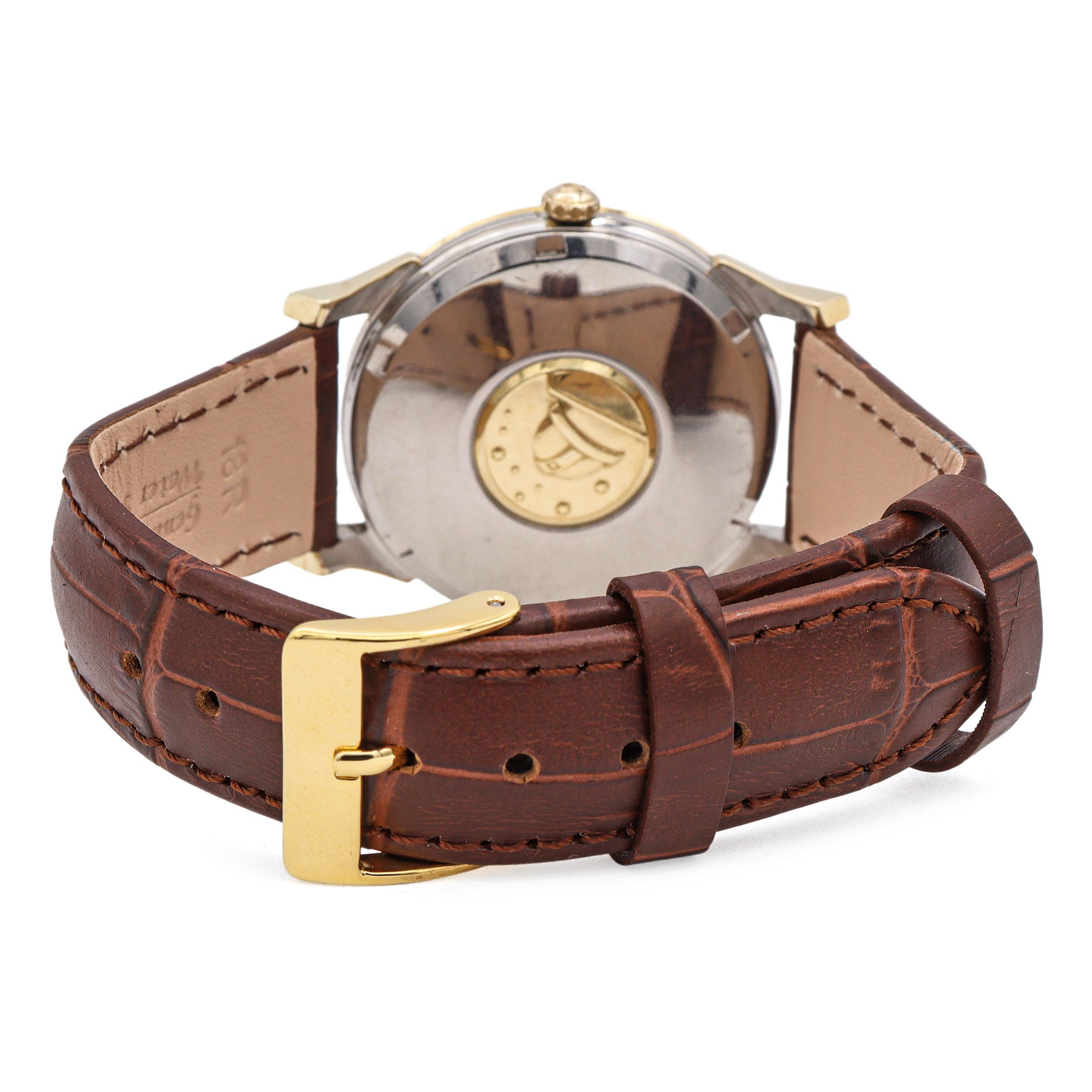 Reloj automático de caballero Vintage Omega Constellation Türler Dial 14K con tapa de oro en venta 1