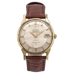 Reloj automático de caballero Vintage Omega Constellation Türler Dial 14K con tapa de oro