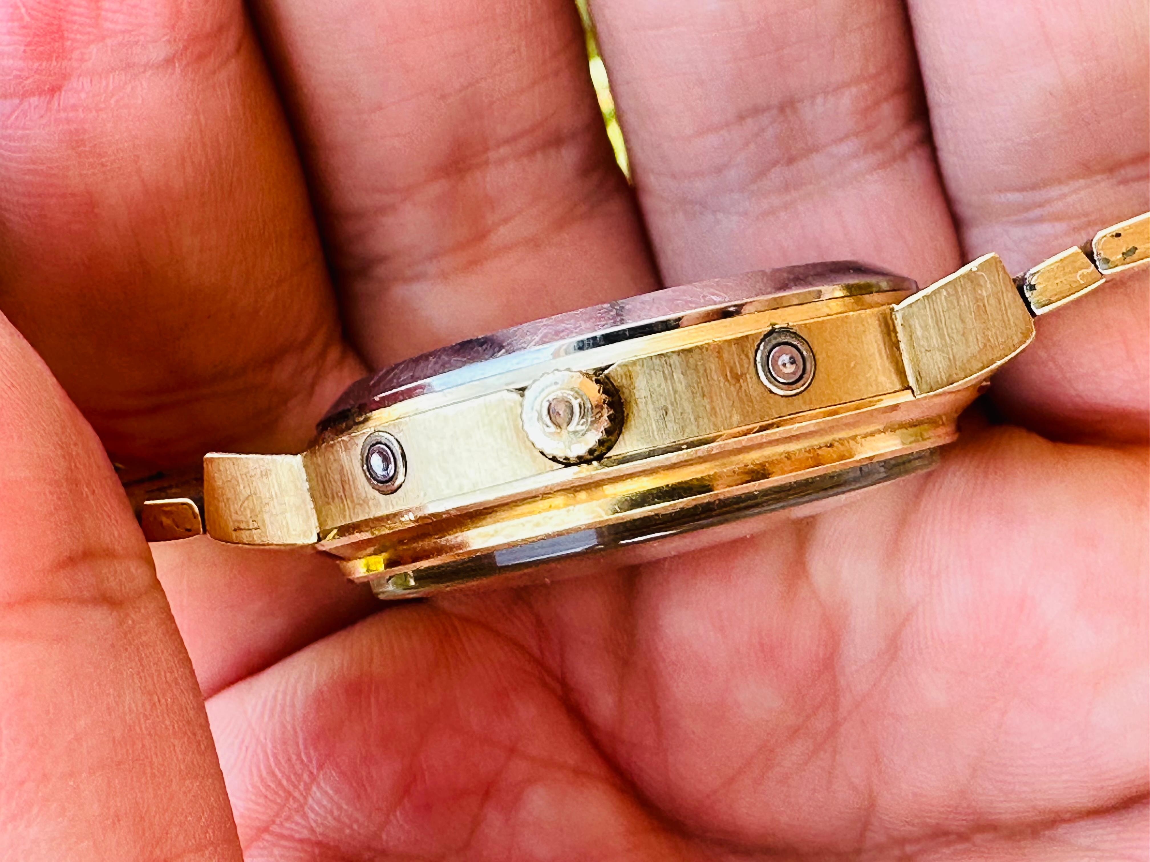 Omega Montre vintage Day Date plaquée or 1960058, années 70 5