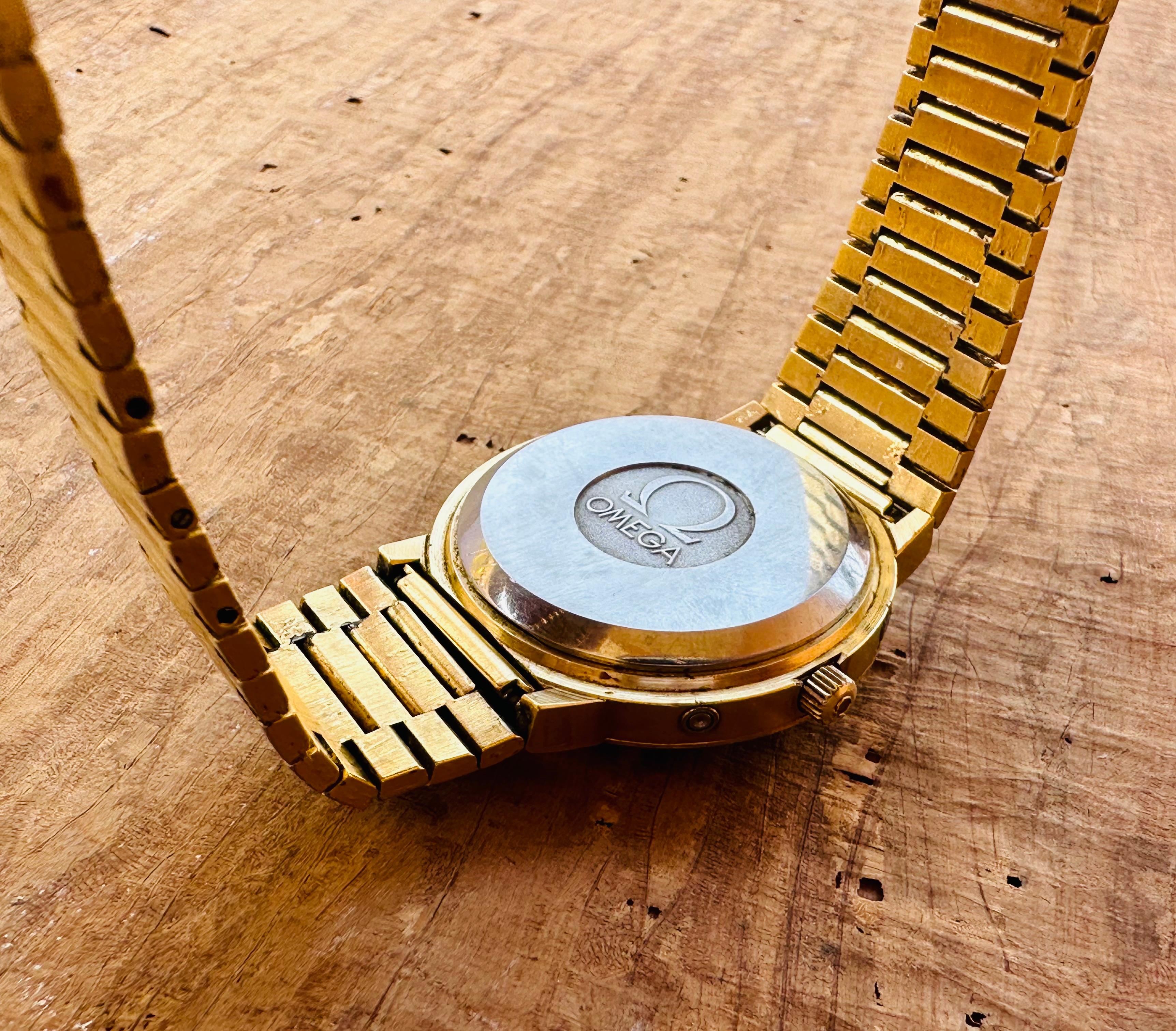 Omega Montre vintage Day Date plaquée or 1960058, années 70 11