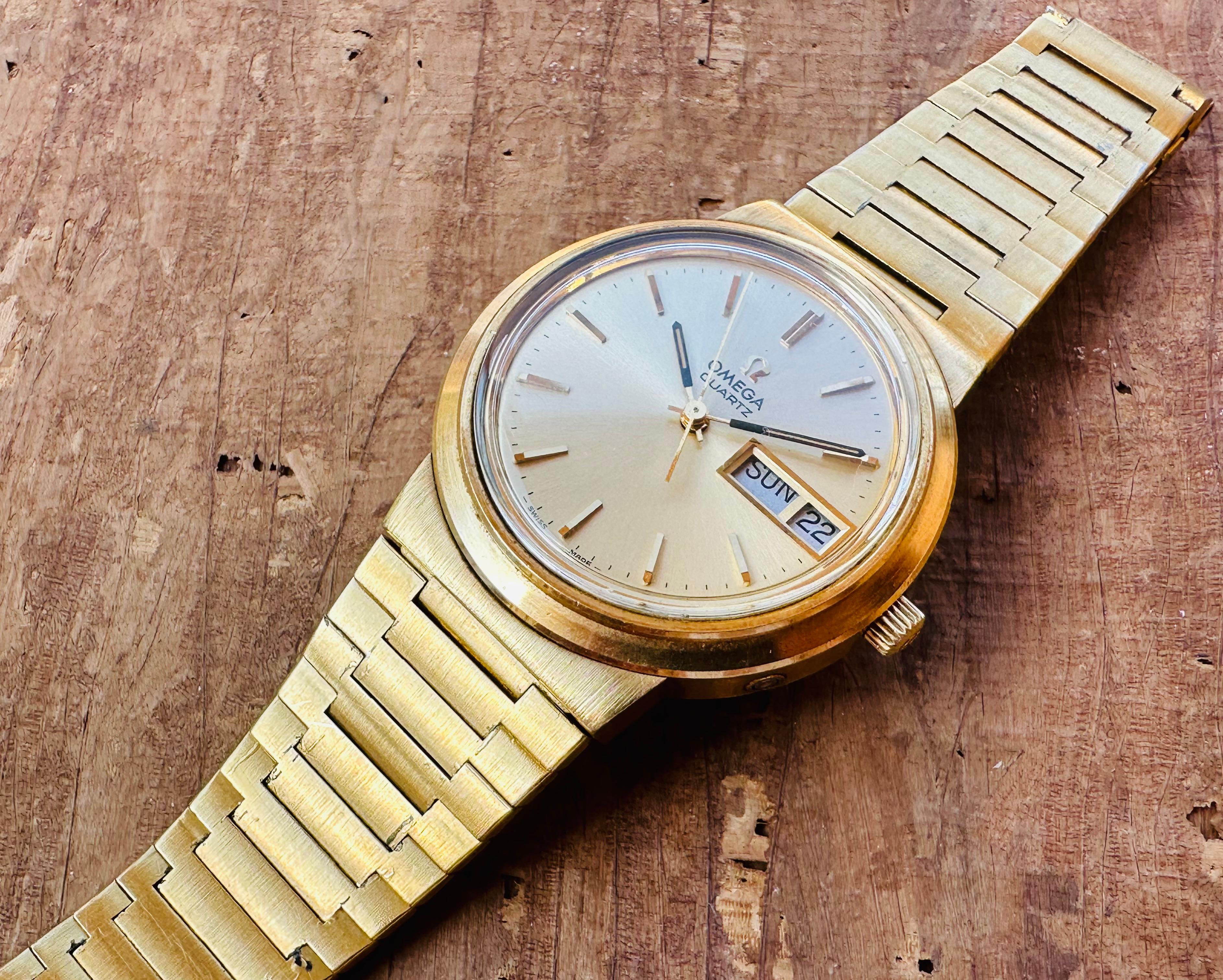 Omega Montre vintage Day Date plaquée or 1960058, années 70 12