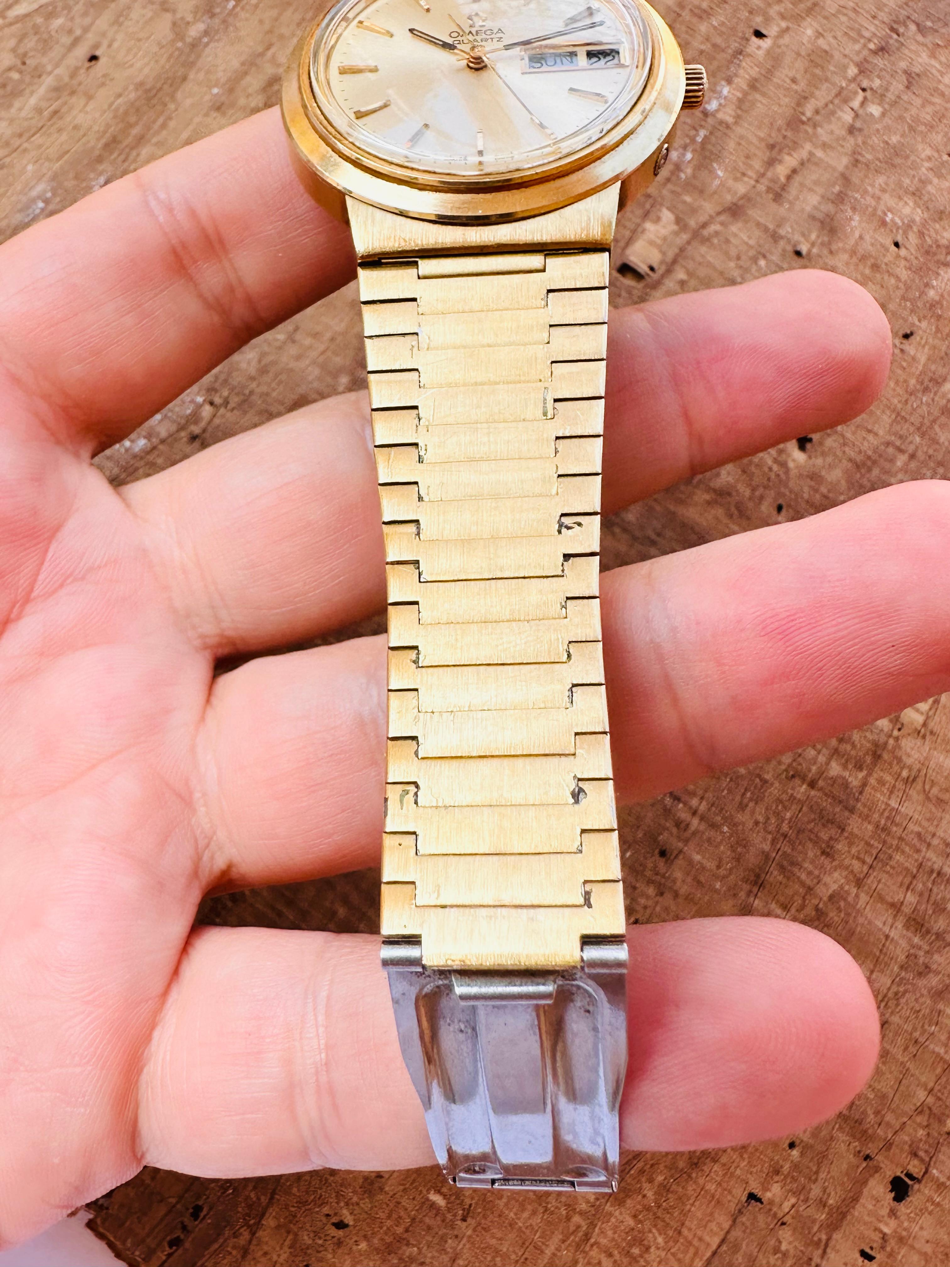 Omega Montre vintage Day Date plaquée or 1960058, années 70 15