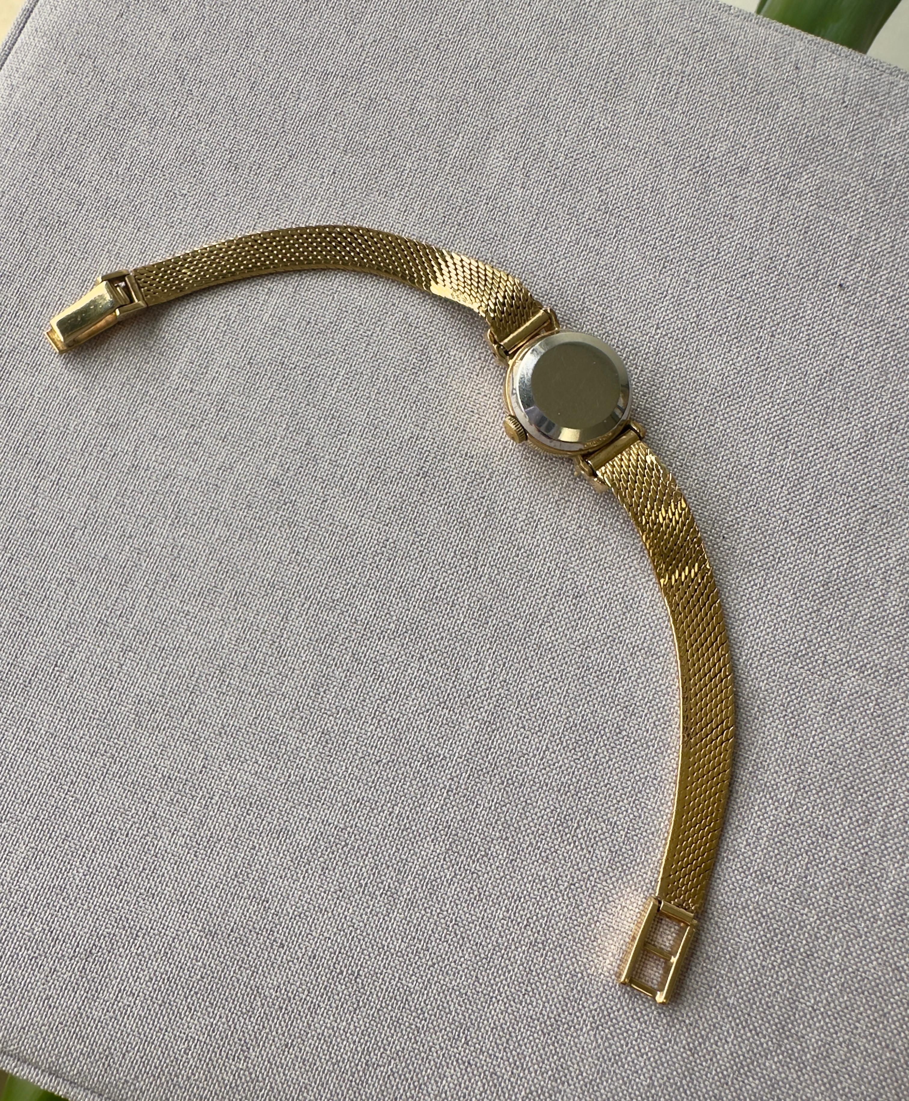 Vintage Omega De Ville 0.75 ctw. Diamonds 18k Yellow Gold Manual Wind Watch 5