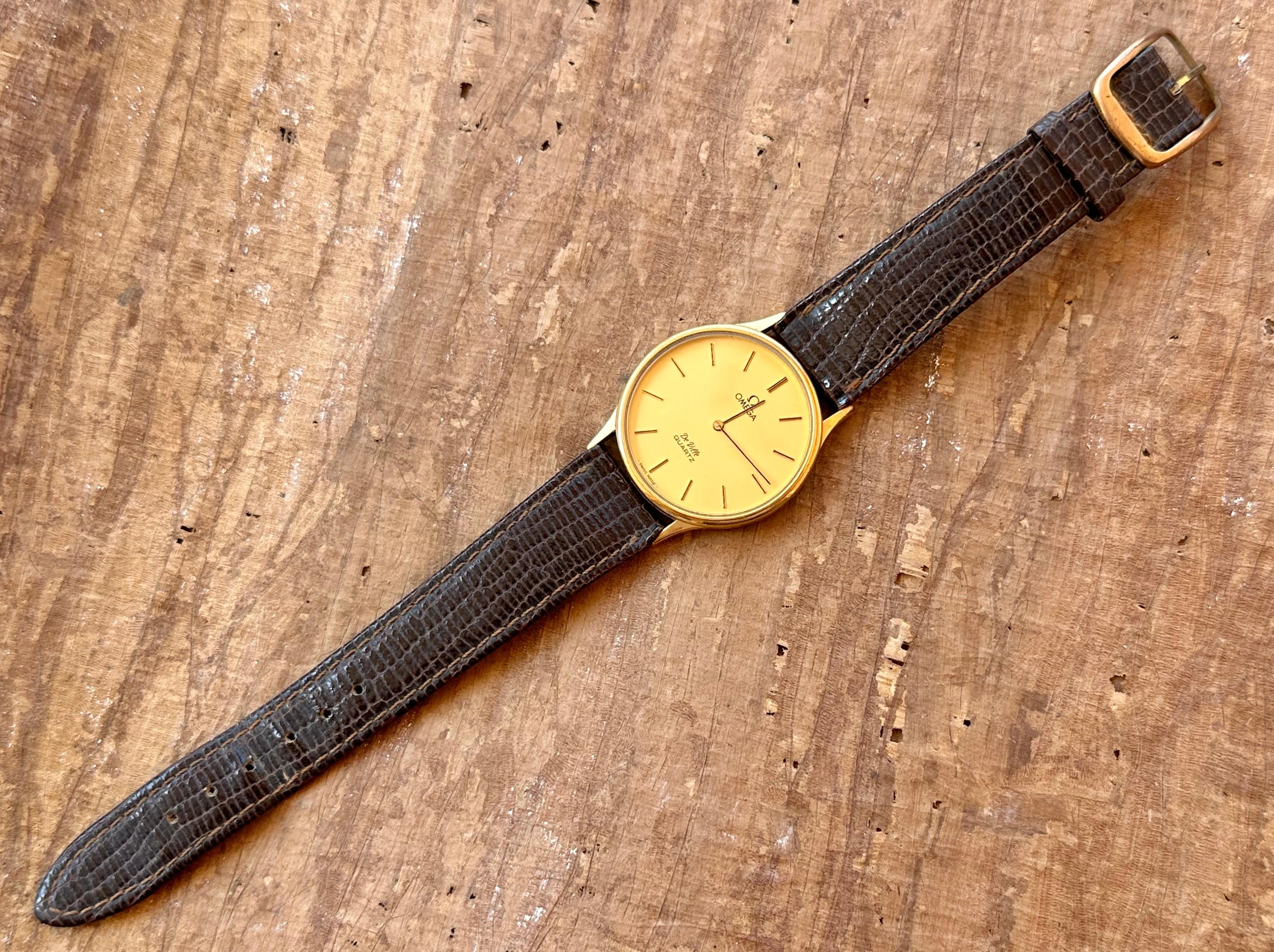 Vintage Omega De Ville 1365 Gold Plated Dress Watch In Good Condition For Sale In Toronto, CA