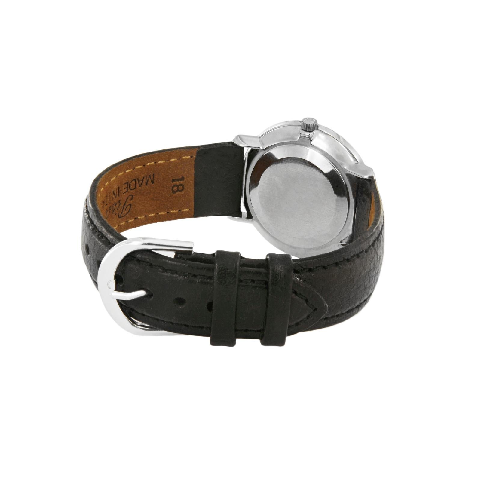OMEGA DE VILLE VINTAGE HAND-WINDING WATCH 32MM

-Vendu tel quel (rayures sur le boîtier)
-Taille du boîtier : 32mm
-Mouvement : Remontage manuel 
-Matériau : Acier inoxydable
- Épaisseur du boîtier : 6mm
-Bracelet régulier & Boucle
-Bracelet en cuir
