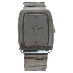 Vintage Omega De Ville Jeux d'Argent Sterling Silver Brick Link Watch