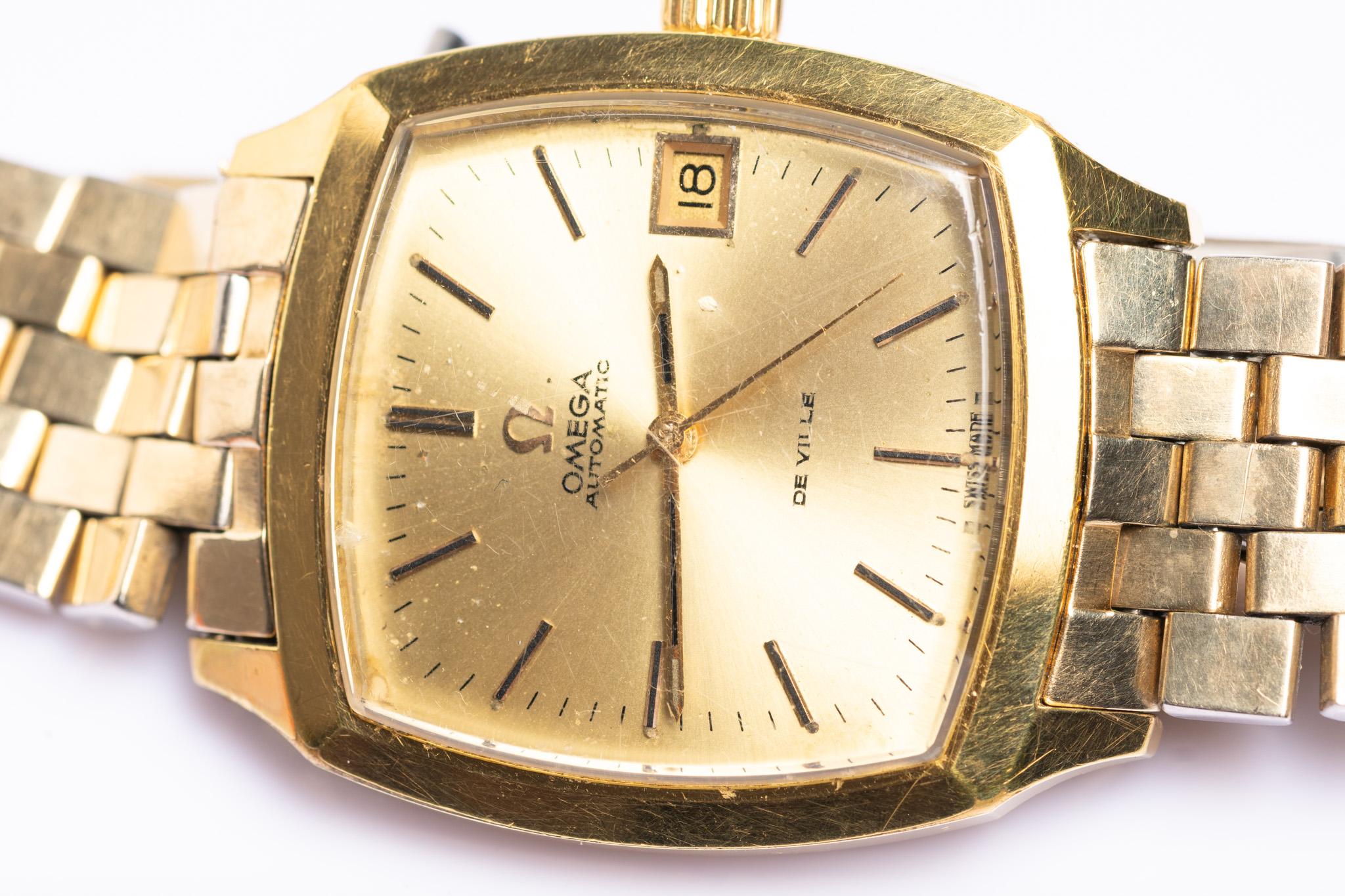 Vintage Omega De Ville Herren Gold Tone Automatic Armbanduhr 5