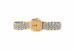Vintage-Damenarmbanduhr Omega De Ville in zweifarbigem Gold und Silber