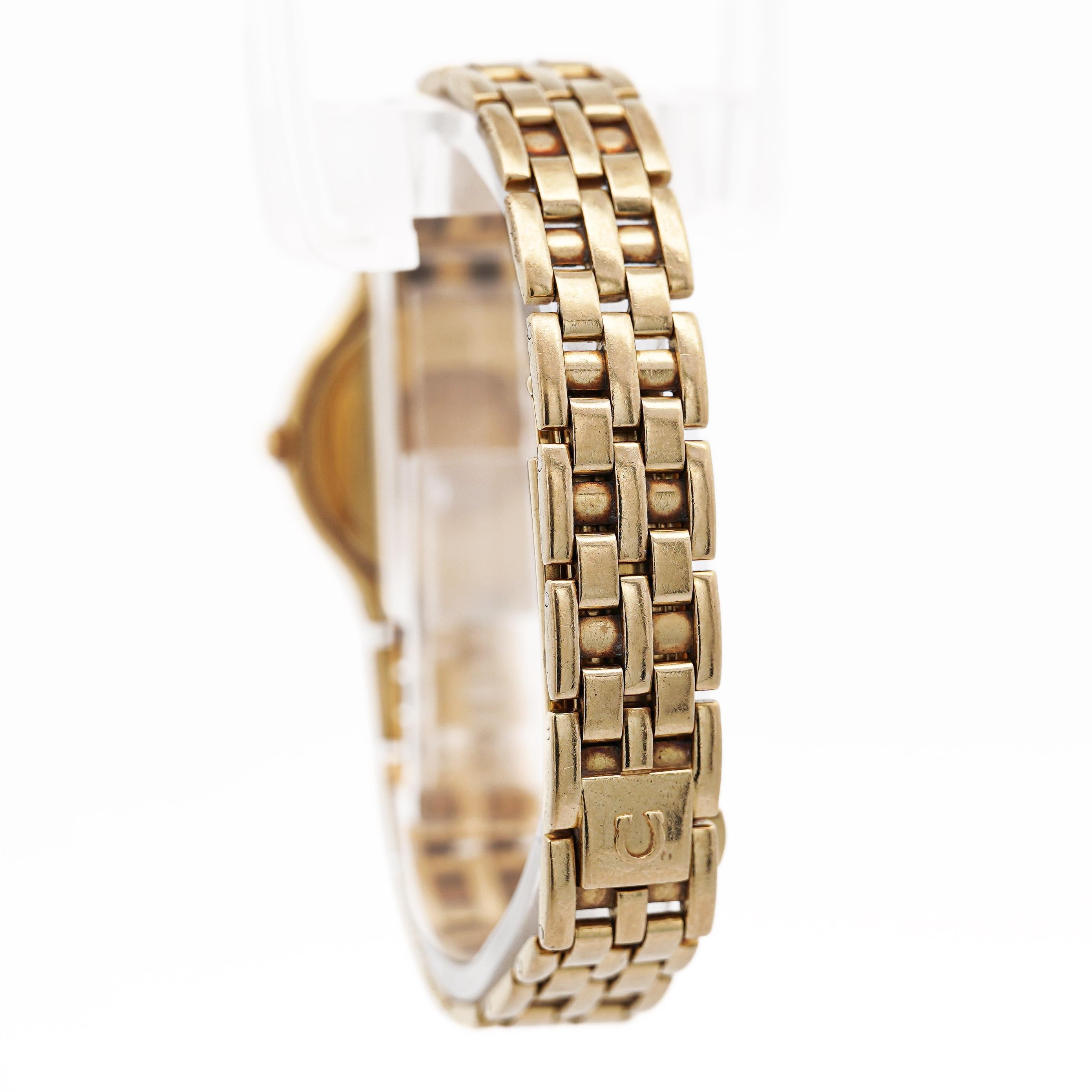 Art Deco Vintage Omega Deville 18K Gold Classic Watch with Box & Papers For Sale