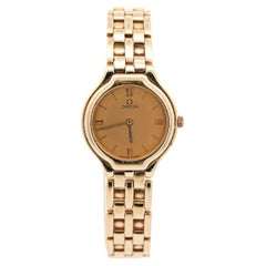 Vintage Omega Deville 18K Gold Classic Uhr mit Box & Papiere