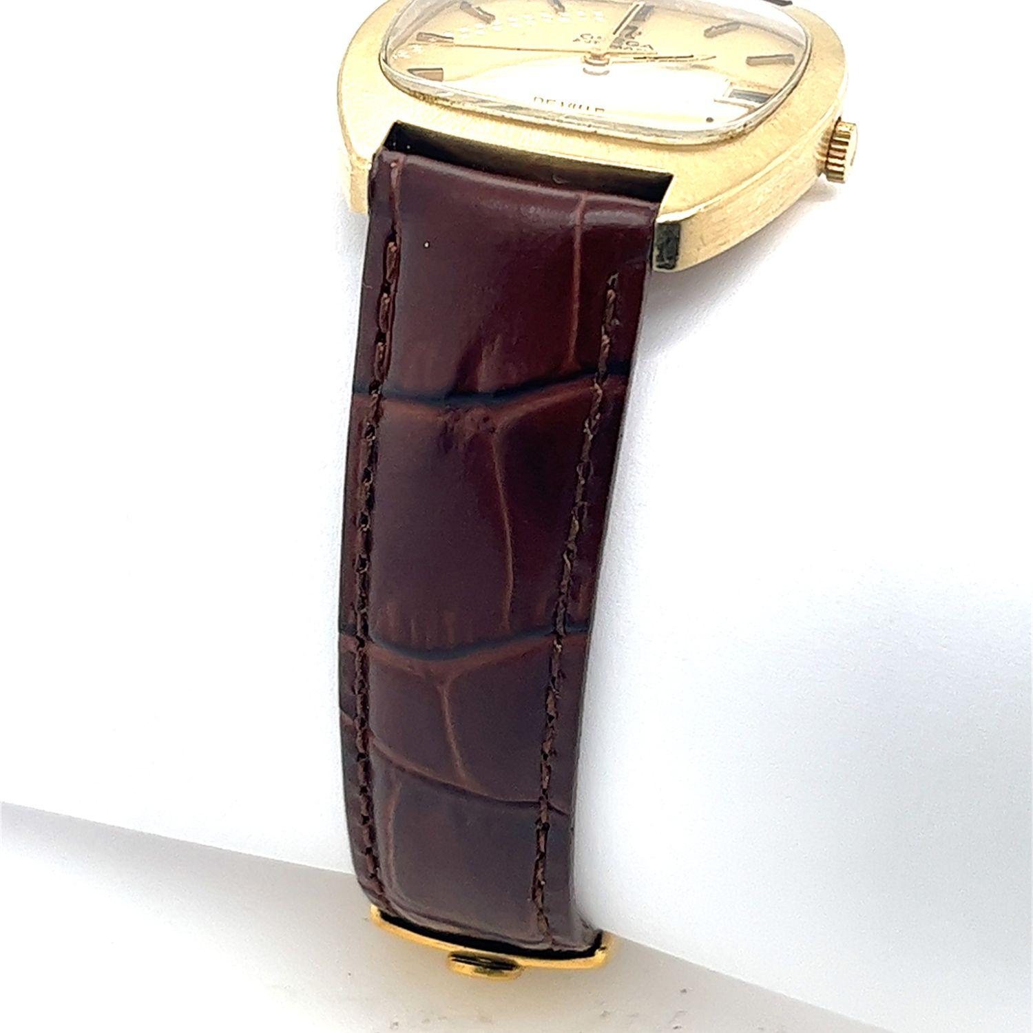 Women's or Men's Vintage Omega Deville Automatic Mens Watch 9ct Gold
