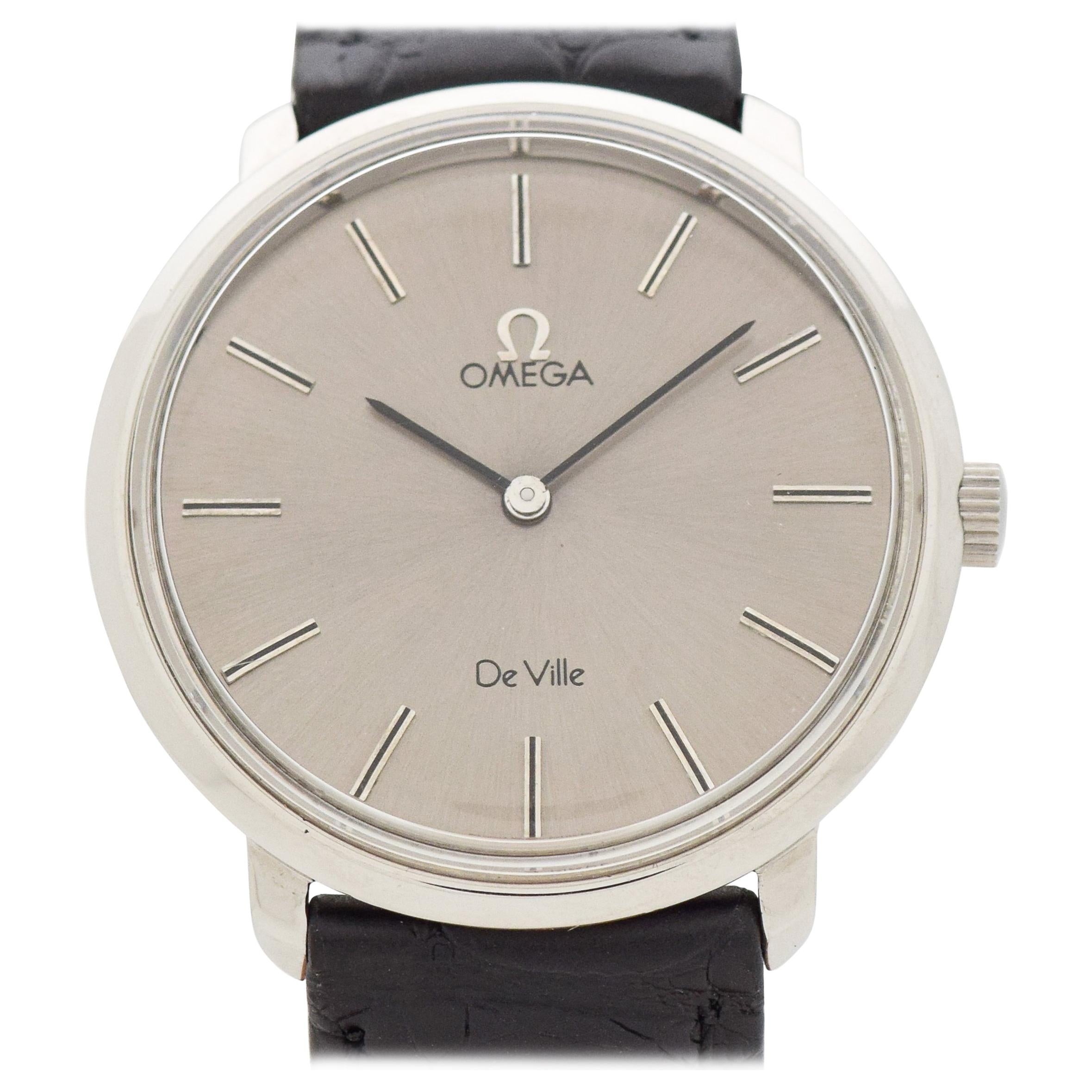 Vintage Omega Deville Stainless Steel Watch, 1971 For Sale