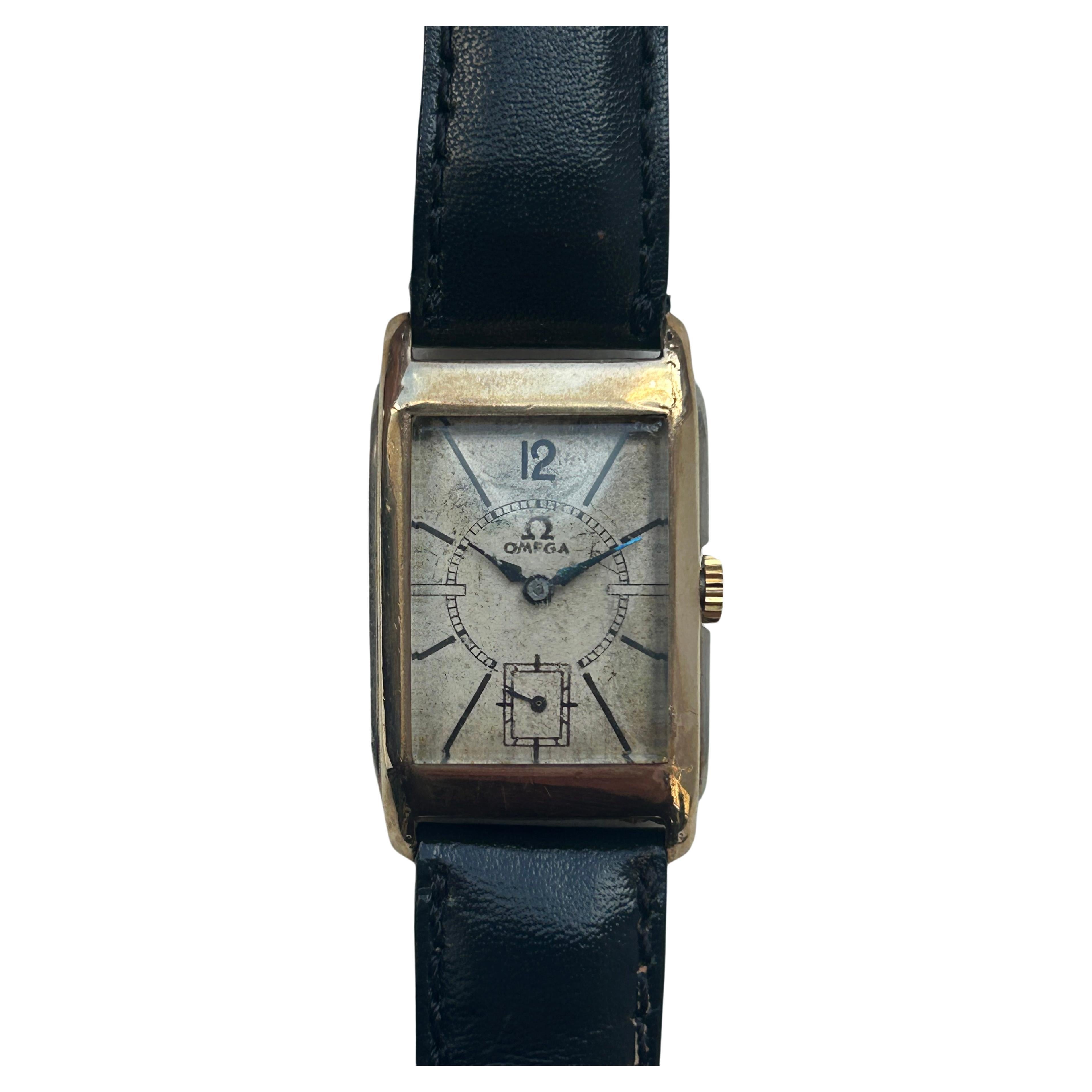 Vintage Omega Dresswatch H/M Birmingham 1935, 9K Yellow Gold. For Sale