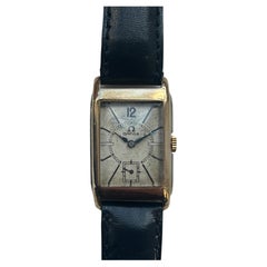Reloj de pulsera vintage Omega H/M Birmingham 1935, oro amarillo de 9 quilates.