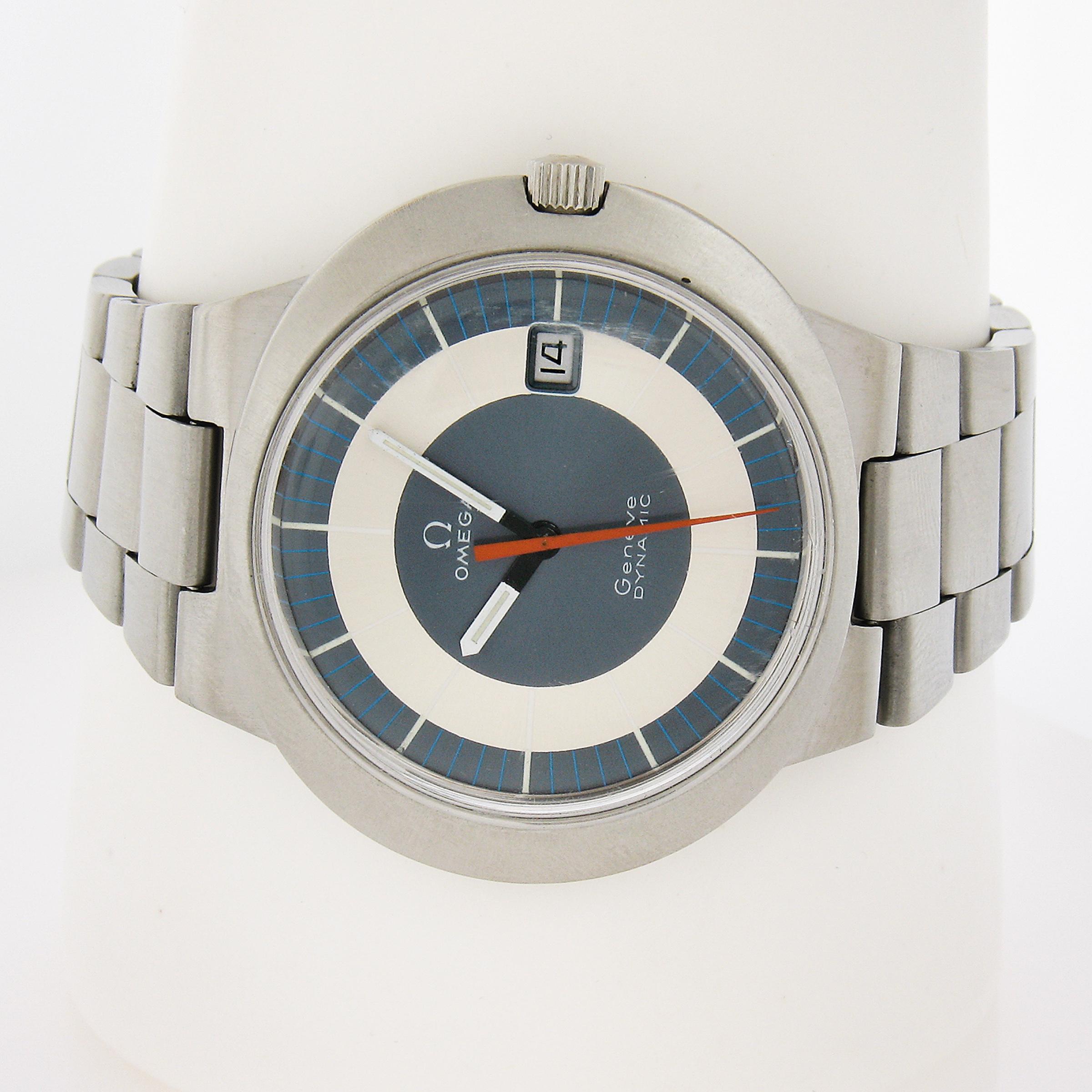Horlogerie : Omega Watch Co.
Mouvement : Omega Dynamic - Mécanique Automatique Calibre 565 - Fabriqué en Suisse
Matériau du boîtier : Acier inoxydable
Type de boîtier : Unishell (s'ouvre du côté du cadran)
Poids brut :	88 grammes (boîtier, mouvement
