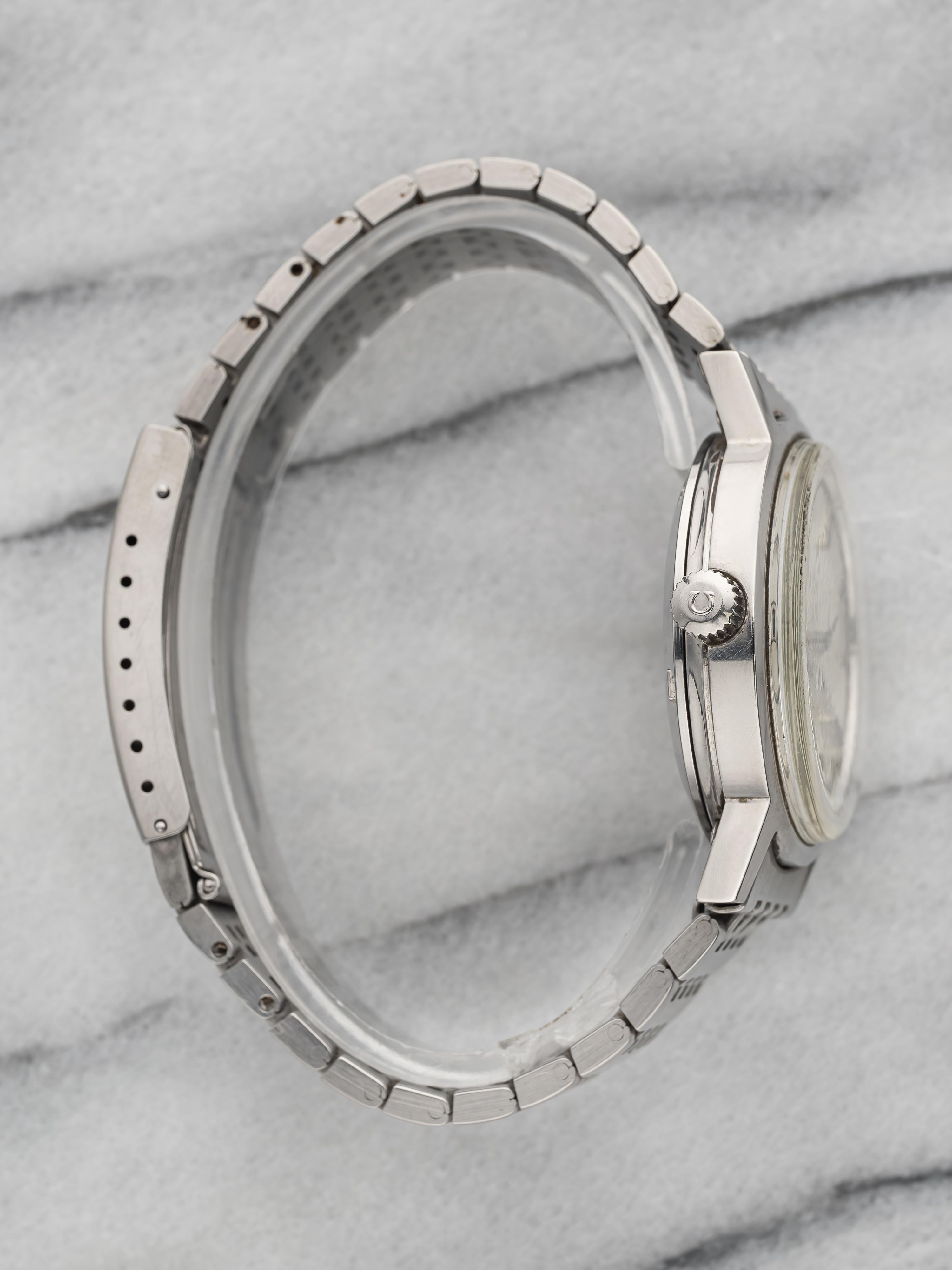 Femenino o masculino Vintage Omega Geneve 70s Automatic Silver Dial Day Date 37mm Case en venta