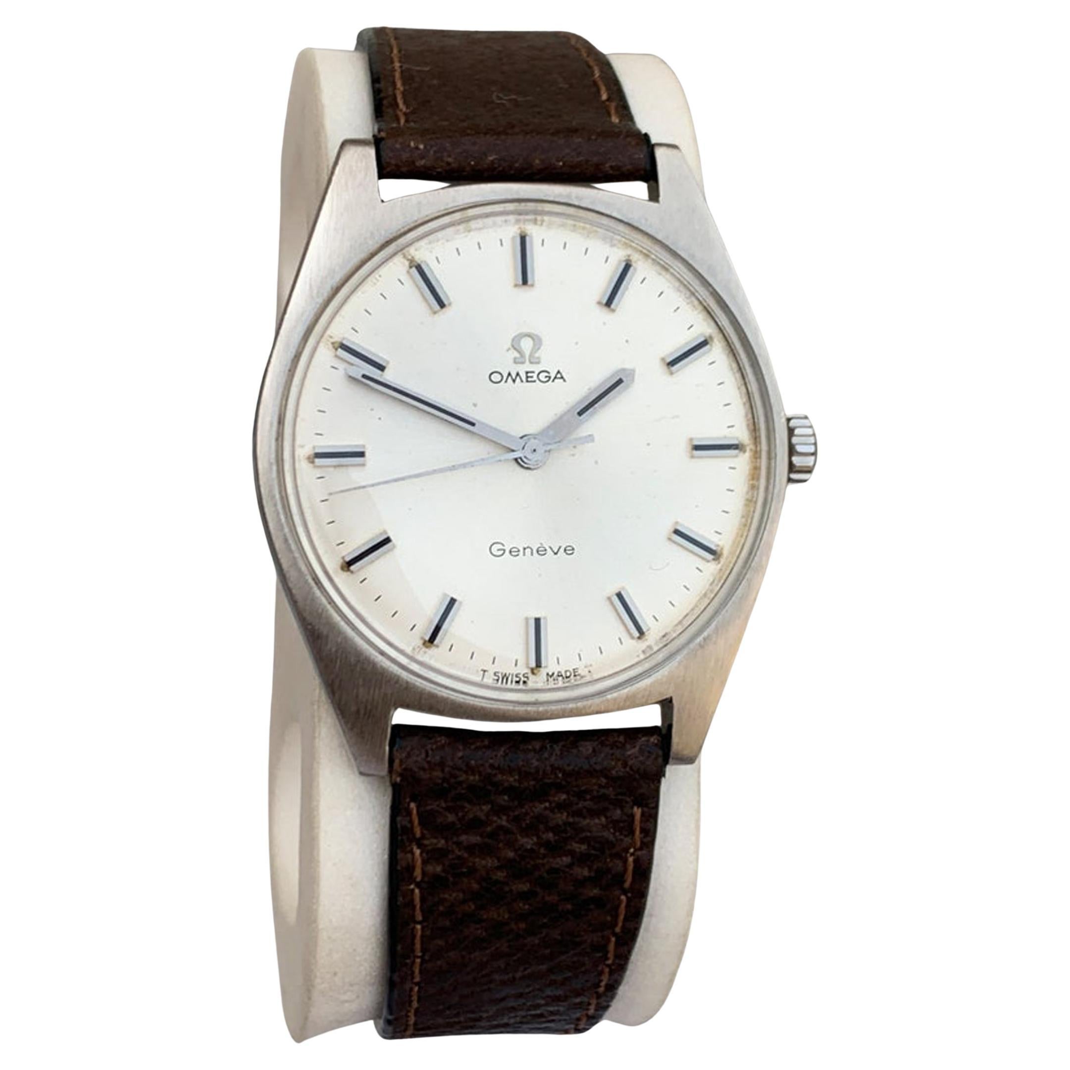 Vintage Omega Geneve, Automatic Winding English made Dennison Stainless case