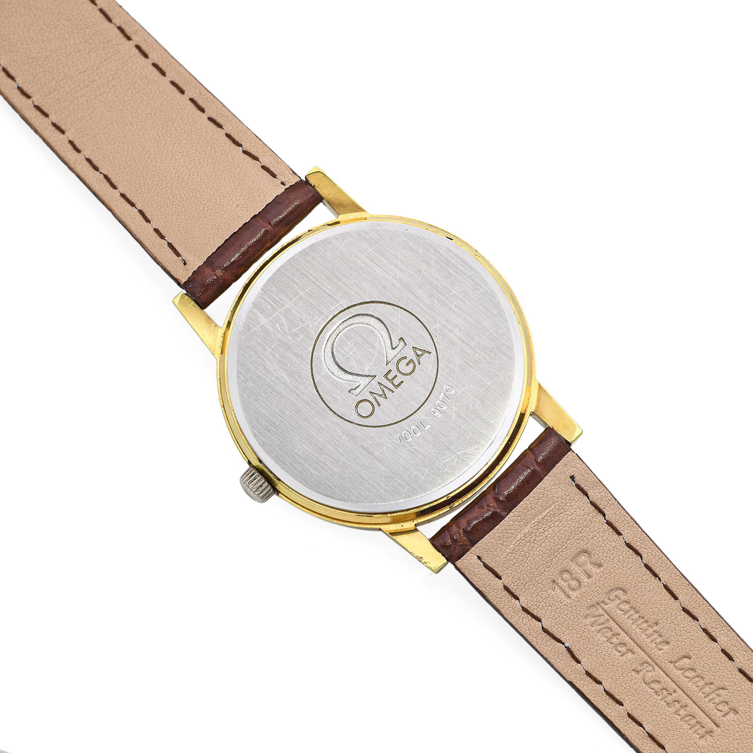Reloj vintage Omega Genève Date de cuerda manual para hombre en venta 2