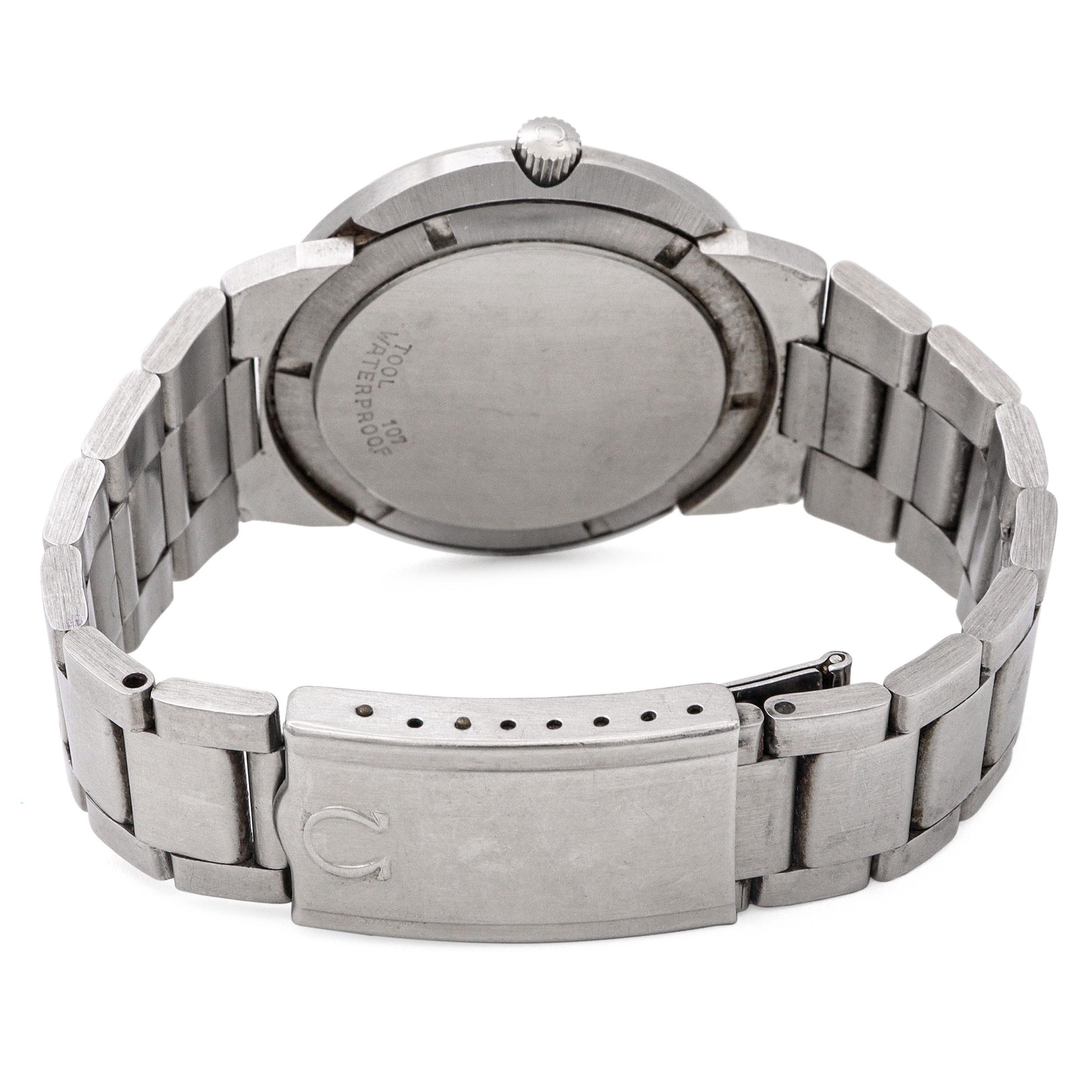 Omega Geneve Dynamic Edelstahl Datum Automatik Herrenuhr Vintage By im Angebot 2
