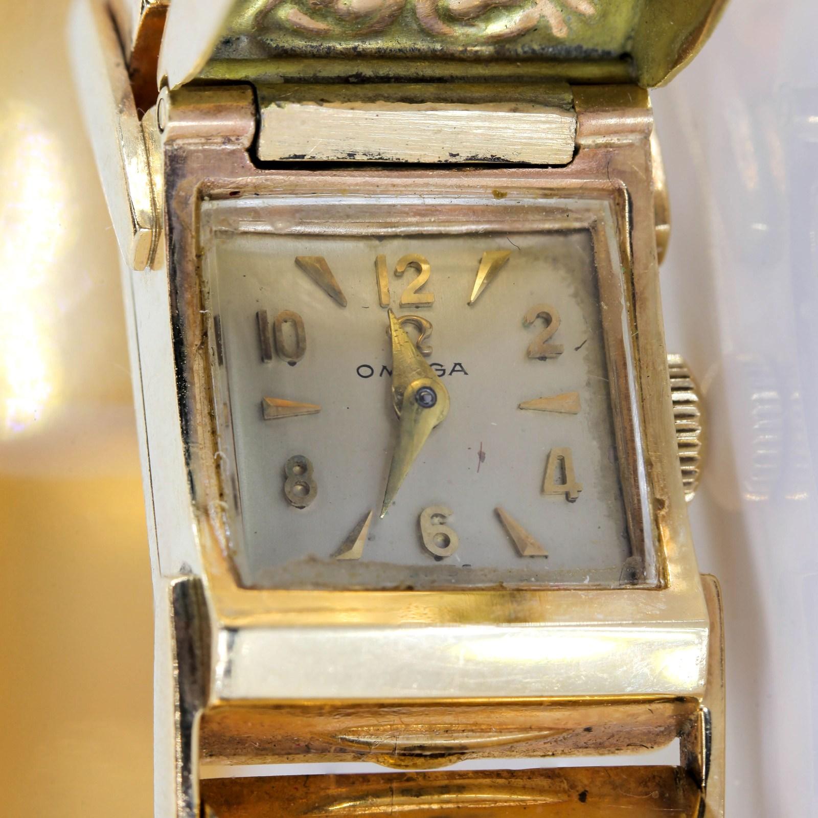 vintage omega gold bracelet watch