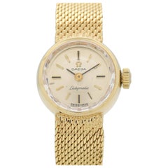 Vintage Omega Ladymatic 14 Karat Yellow Gold Watch, 1969