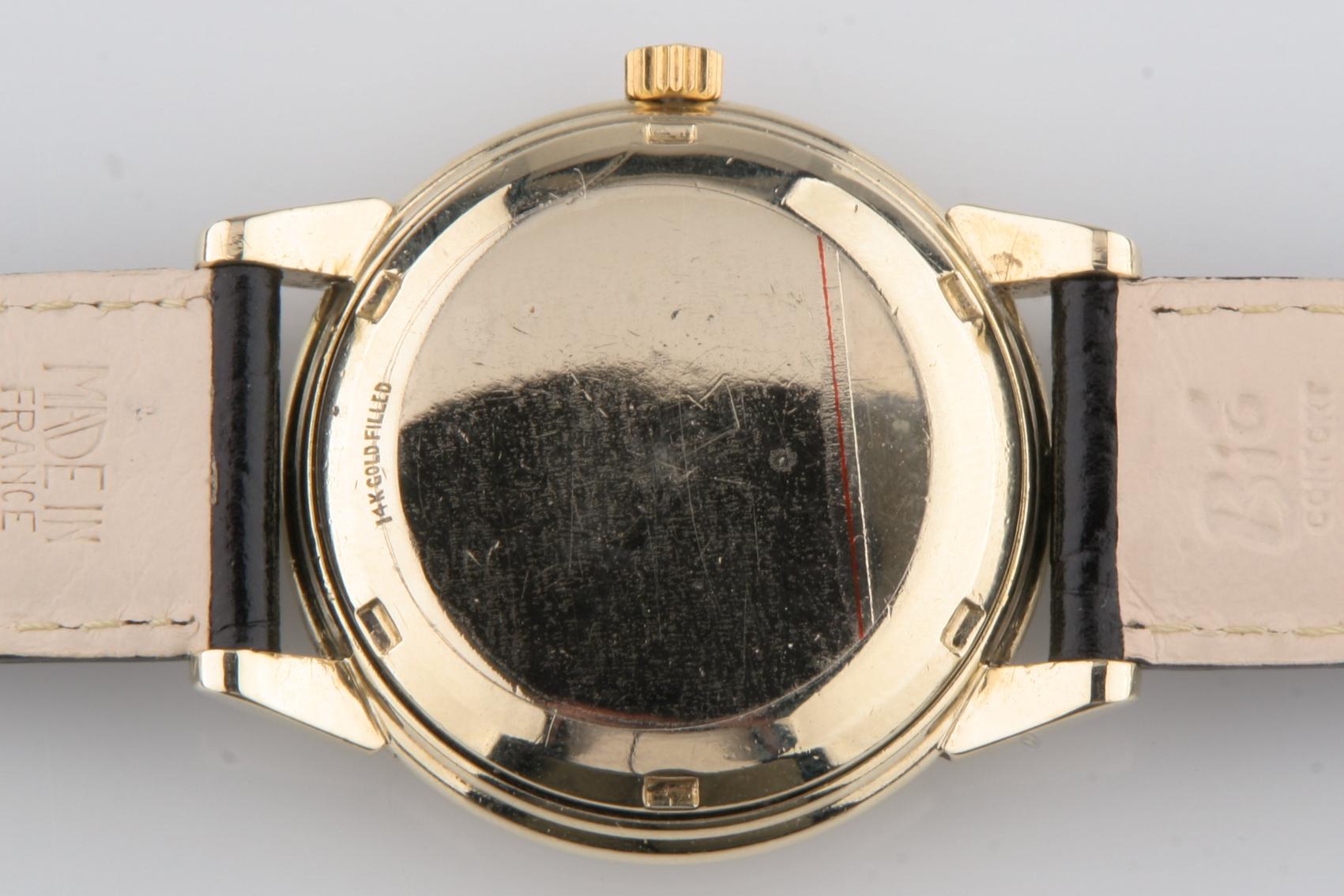 Vintage Omega Ω Men's Seamaster Calendar Automatic 14k Gold Filled Watch w/ Date en vente 2